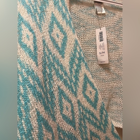 ⚫️ BOGO Blue and white Chico light weight wrap S/M - Picture 4 of 7